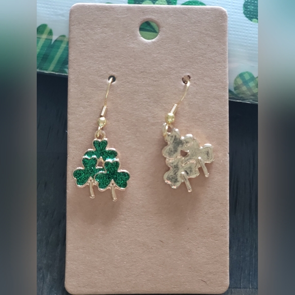 St. Patrick's Day Handcrafted Shamrock/Smiley Face Earrings 2/$15 - Picture 5 of 6